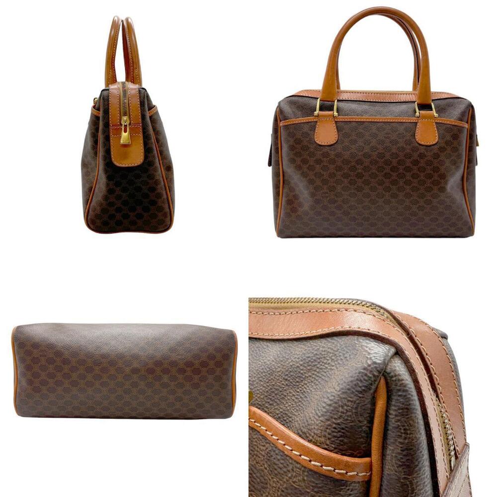 Celine handbag brown Macadam coated canvas leather - Picture 2 of 4